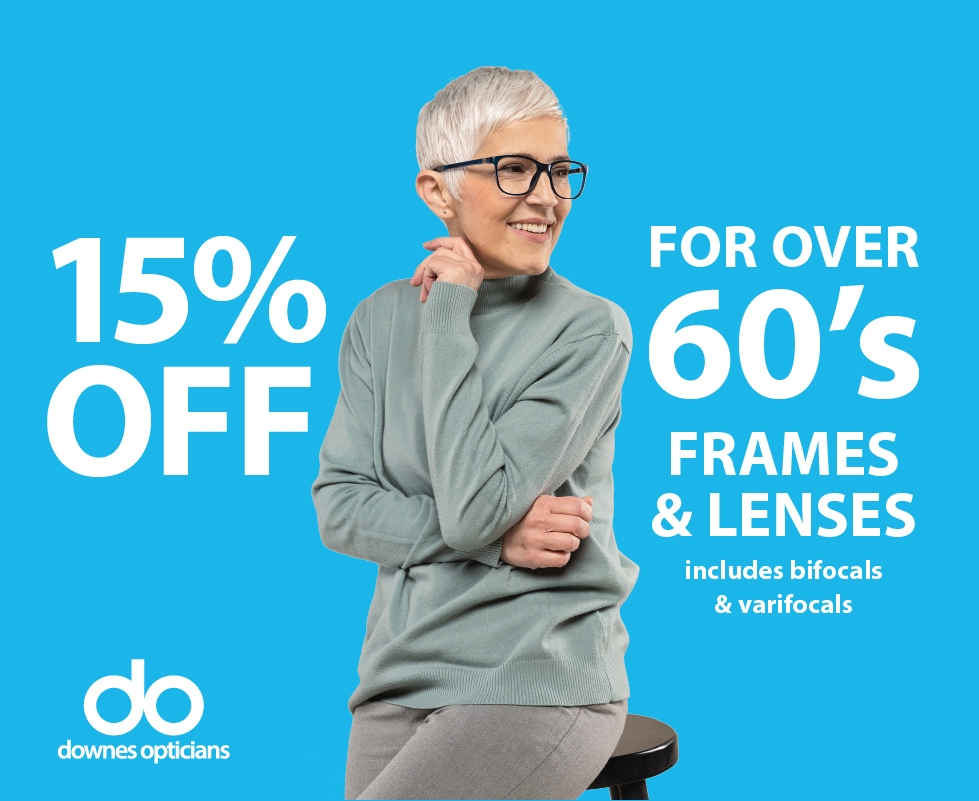 15% off over 60s banner